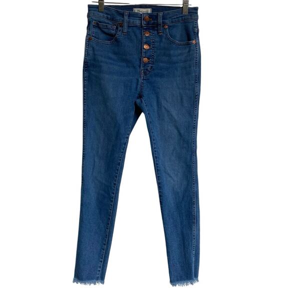 Madewell Petite 10" High-Rise Skinny Crop Jeans| Button-Front TENCEL™ Denim 27P - Picture 6 of 16